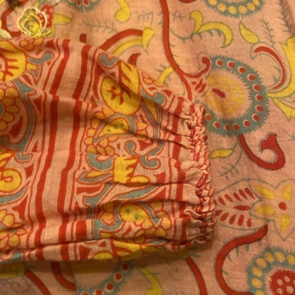 LUCKY BRAND | Boho Embroidered Split Neck Tunic Blouse | Size Small - Picture 8 of 11